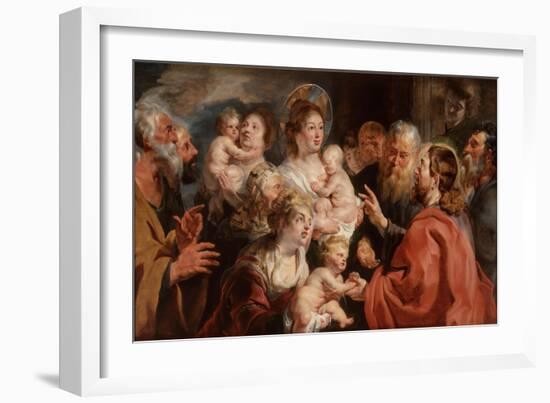 Suffer the Little Children to Come Unto Me, 1615-16-Jacob Jordaens-Framed Giclee Print