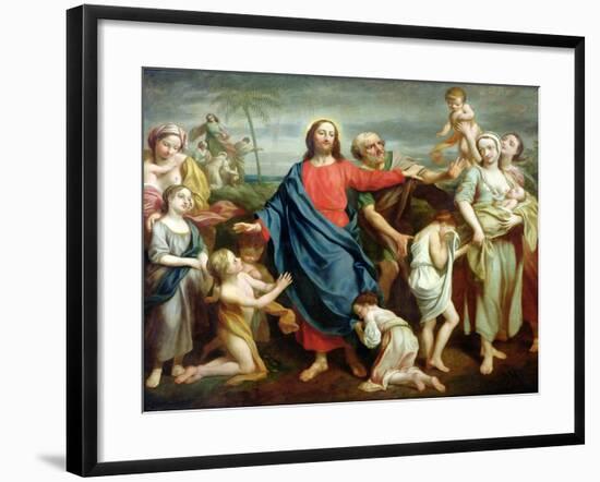 "Suffer the Little Children to Come Unto Me, and Forbid Them Not", 1746-Rev. James Wills-Framed Giclee Print