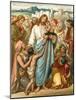 Suffer the Little Children to Come Unto Me-English School-Mounted Giclee Print