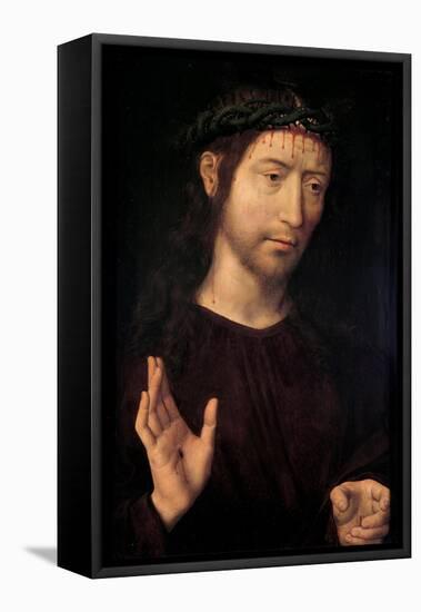 Suffering Christ. 1480-90-Hans Memling-Framed Premier Image Canvas