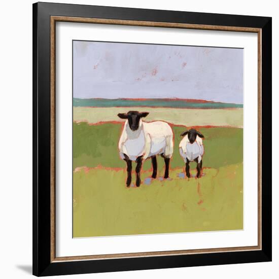 Suffolk Sheep I-Victoria Borges-Framed Art Print