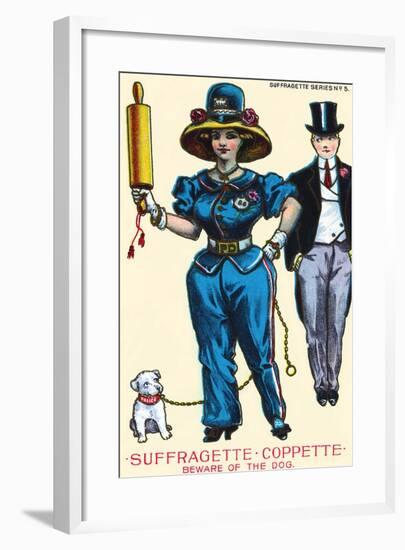 Suffragette-Coppette- Beware Of The Dog-null-Framed Art Print