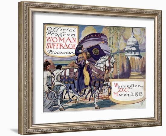 Suffragette Parade, 1913-null-Framed Giclee Print