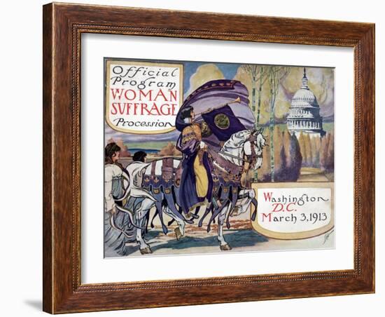 Suffragette Parade, 1913-null-Framed Giclee Print