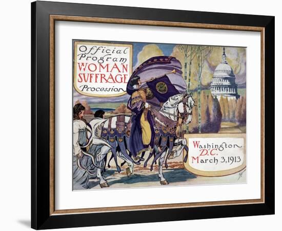 Suffragette Parade, 1913-null-Framed Giclee Print