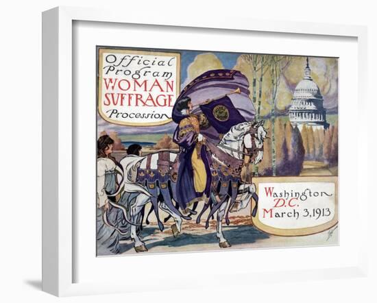 Suffragette Parade, 1913-null-Framed Giclee Print