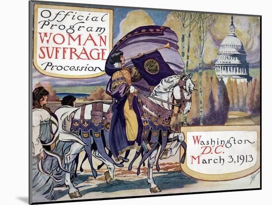 Suffragette Parade, 1913-null-Mounted Giclee Print