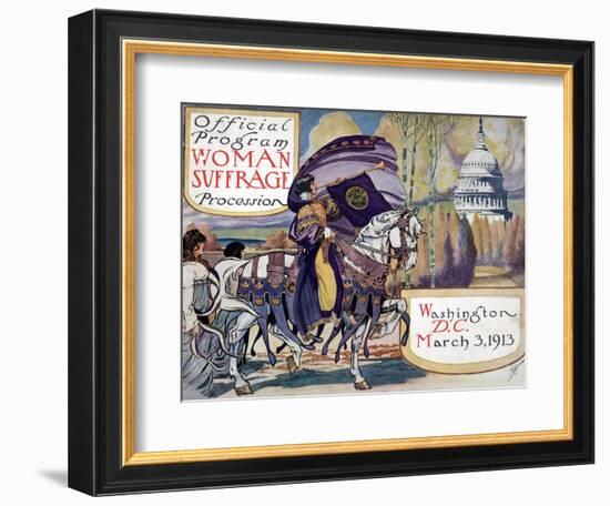 Suffragette Parade, 1913-null-Framed Giclee Print