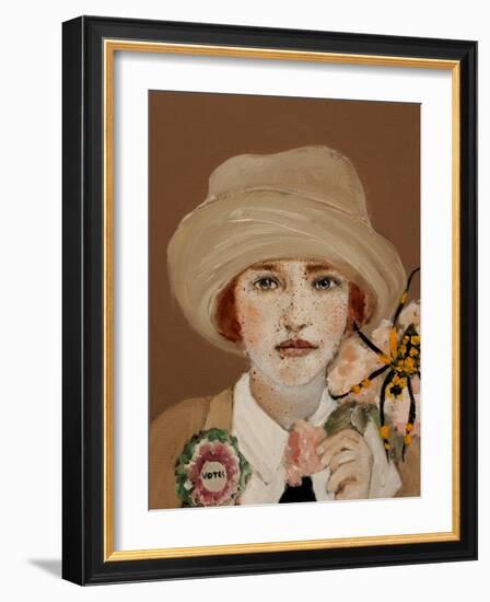 Suffragette with Golden Orb, 2017, Close Up-Susan Adams-Framed Giclee Print