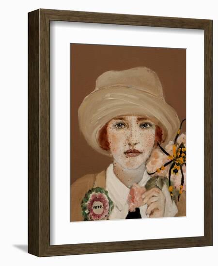 Suffragette with Golden Orb, 2017, Close Up-Susan Adams-Framed Giclee Print