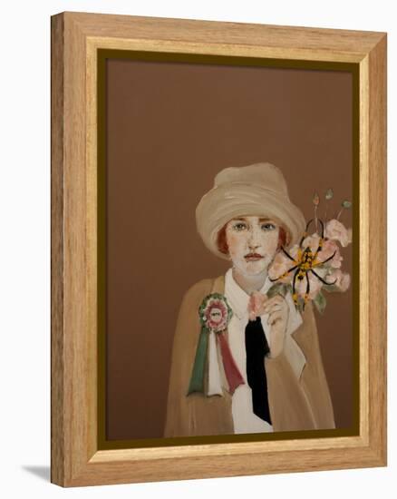 Suffragette with Golden Orb, 2017-Susan Adams-Framed Premier Image Canvas