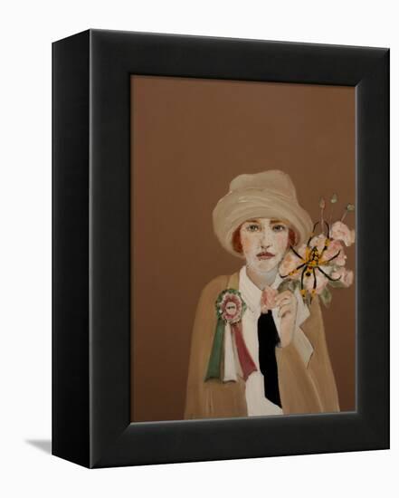 Suffragette with Golden Orb, 2017-Susan Adams-Framed Premier Image Canvas