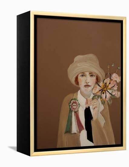 Suffragette with Golden Orb, 2017-Susan Adams-Framed Premier Image Canvas