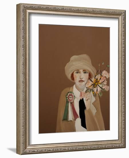 Suffragette with Golden Orb, 2017-Susan Adams-Framed Giclee Print