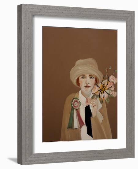 Suffragette with Golden Orb, 2017-Susan Adams-Framed Giclee Print
