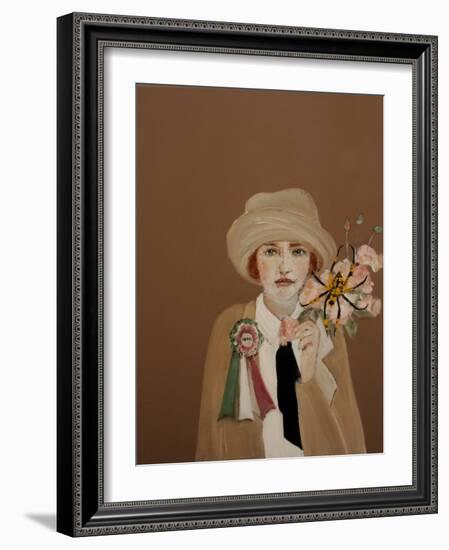 Suffragette with Golden Orb, 2017-Susan Adams-Framed Giclee Print