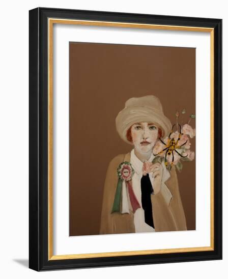 Suffragette with Golden Orb, 2017-Susan Adams-Framed Giclee Print