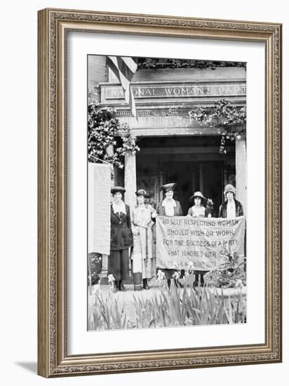 Suffragettes Displeased over Women's Party Platform-null-Framed Art Print