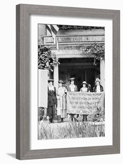 Suffragettes Displeased over Women's Party Platform-null-Framed Art Print