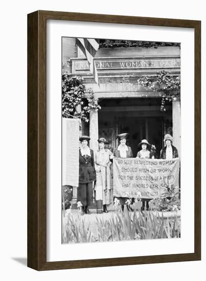 Suffragettes Displeased over Women's Party Platform-null-Framed Art Print