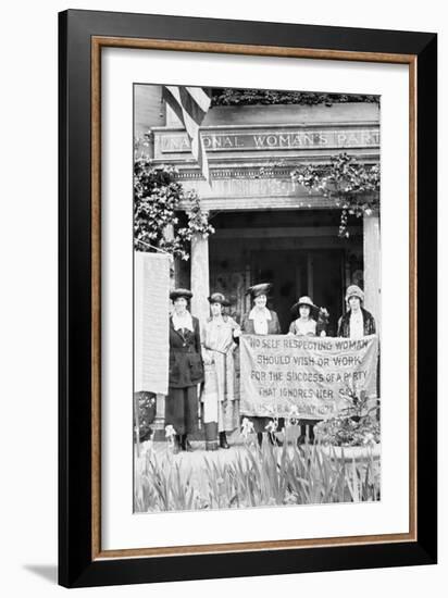 Suffragettes Displeased over Women's Party Platform-null-Framed Art Print