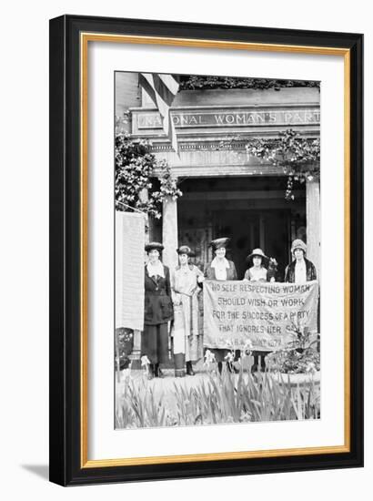 Suffragettes Displeased over Women's Party Platform-null-Framed Art Print