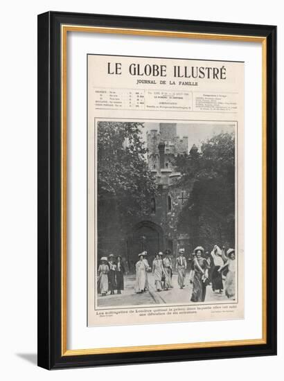 Suffragettes Jailed for Six Weeks for Disturbing the Peace of Parliament Square-null-Framed Art Print