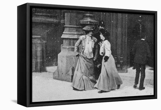 Suffragettes Turned Away, Illustration from an Article Entitled 'The Reassembling of Parliament'…-English Photographer-Framed Premier Image Canvas