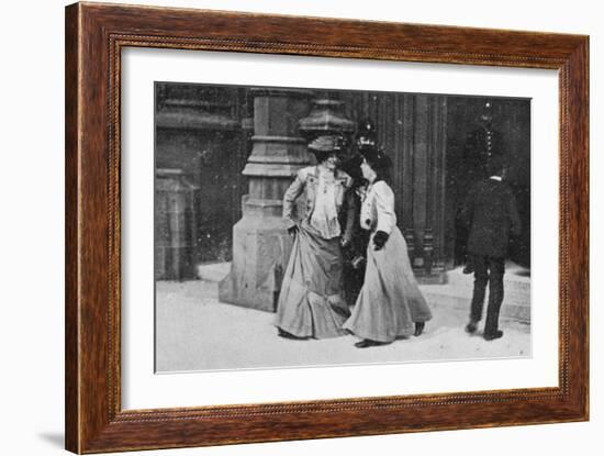 Suffragettes Turned Away, Illustration from an Article Entitled 'The Reassembling of Parliament'…-English Photographer-Framed Photographic Print