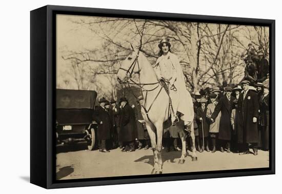 Suffragist Inez Milholland, Was the 'Herald' of Washington Parade, March 3, 1917-null-Framed Stretched Canvas
