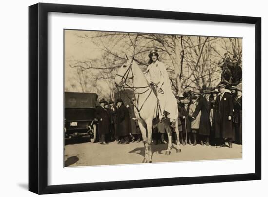 Suffragist Inez Milholland, Was the 'Herald' of Washington Parade, March 3, 1917-null-Framed Photo