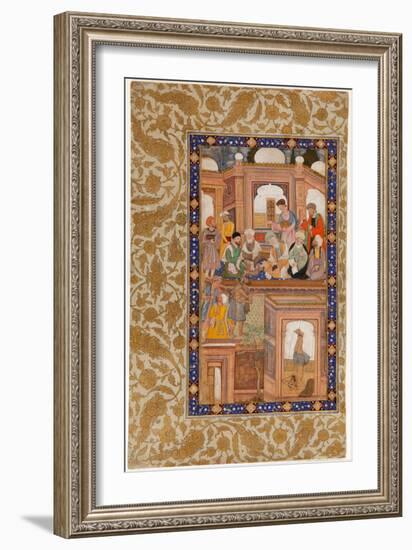 Sufi Reunion, Miniature from Nafahat Al-Uns (Breaths of Fellowshi)-null-Framed Giclee Print