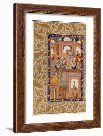 Sufi Reunion, Miniature from Nafahat Al-Uns (Breaths of Fellowshi)-null-Framed Giclee Print