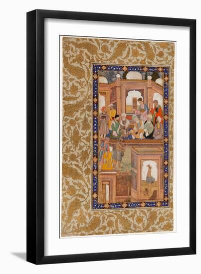 Sufi Reunion, Miniature from Nafahat Al-Uns (Breaths of Fellowshi)-null-Framed Giclee Print