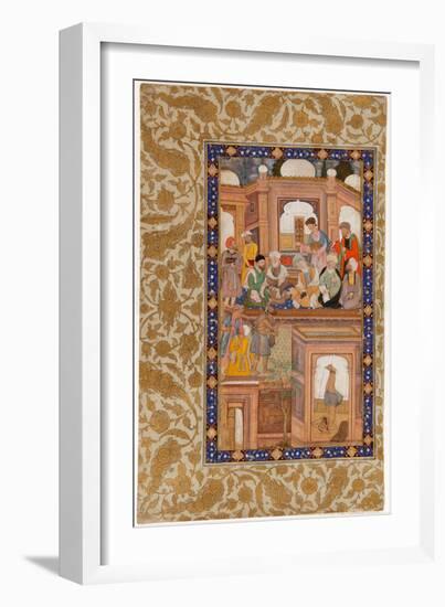 Sufi Reunion, Miniature from Nafahat Al-Uns (Breaths of Fellowshi)-null-Framed Giclee Print