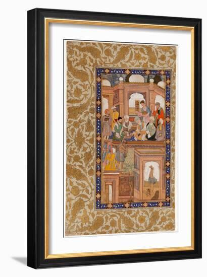 Sufi Reunion, Miniature from Nafahat Al-Uns (Breaths of Fellowshi)-null-Framed Giclee Print