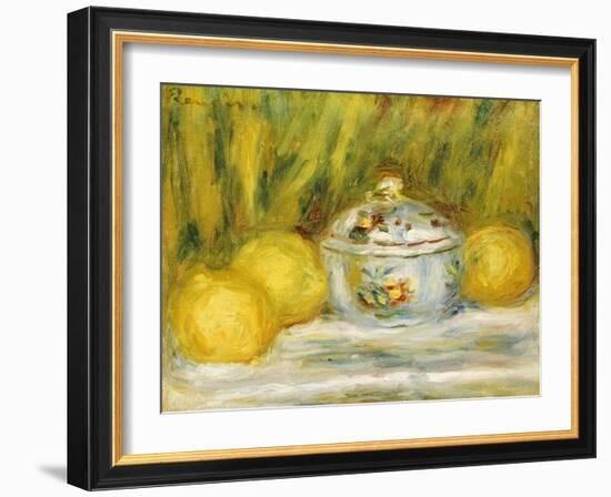 Sugar Bowl and Lemons, 1915-Pierre-Auguste Renoir-Framed Giclee Print