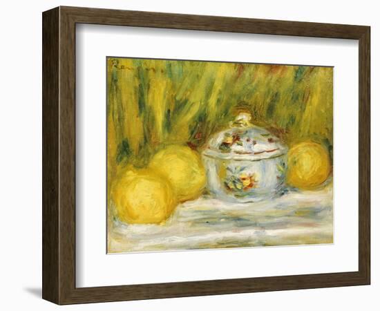 Sugar Bowl and Lemons, 1915-Pierre-Auguste Renoir-Framed Giclee Print