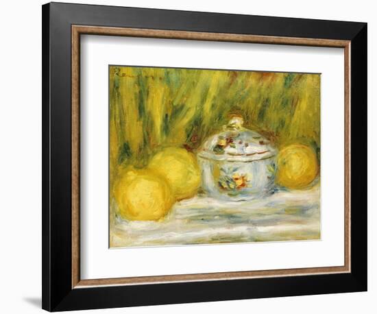 Sugar Bowl and Lemons, 1915-Pierre-Auguste Renoir-Framed Giclee Print