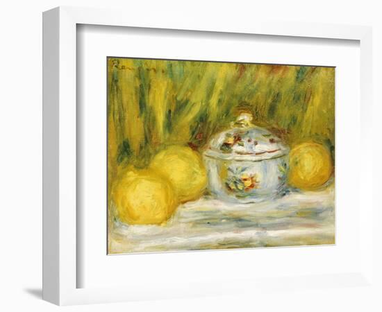 Sugar Bowl and Lemons, 1915-Pierre-Auguste Renoir-Framed Giclee Print