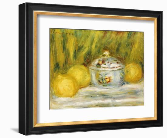 Sugar Bowl and Lemons, 1915-Pierre-Auguste Renoir-Framed Giclee Print