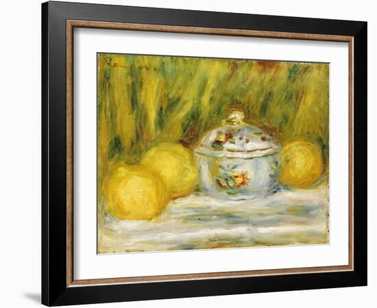 Sugar Bowl and Lemons, 1915-Pierre-Auguste Renoir-Framed Giclee Print