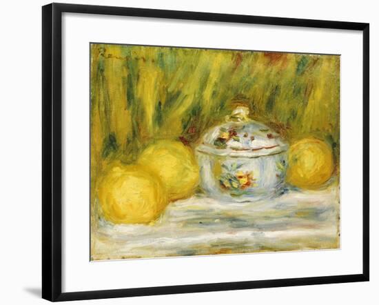 Sugar Bowl and Lemons, 1915-Pierre-Auguste Renoir-Framed Giclee Print