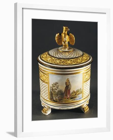 Sugar Bowl, Circa 1790-1800, Porcelain, Naples Manufacture, Italy-null-Framed Giclee Print