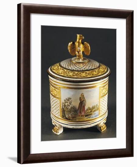 Sugar Bowl, Circa 1790-1800, Porcelain, Naples Manufacture, Italy-null-Framed Giclee Print