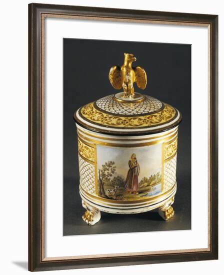 Sugar Bowl, Circa 1790-1800, Porcelain, Naples Manufacture, Italy-null-Framed Giclee Print