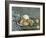 Sugar Bowl, Pears and Carpet-Paul Cézanne-Framed Giclee Print