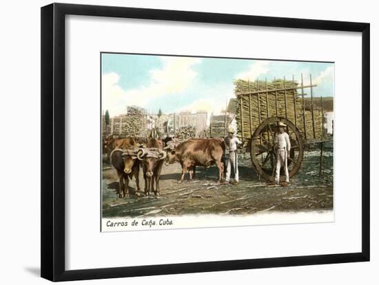 Sugar Cane Cart, Cuba-null-Framed Art Print