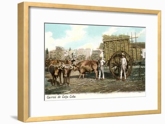 Sugar Cane Cart, Cuba-null-Framed Art Print