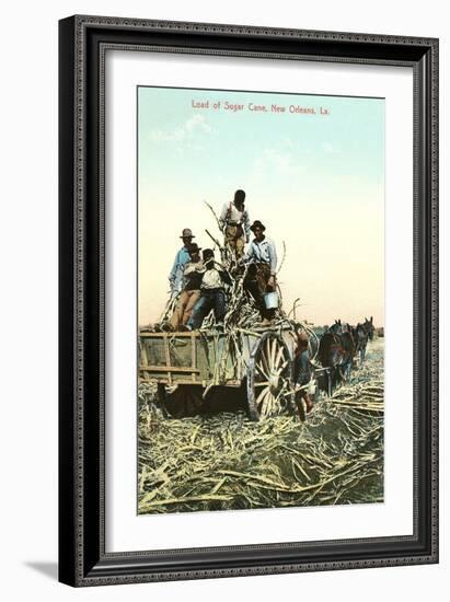 Sugar Cane Harvest, New Orleans-null-Framed Art Print